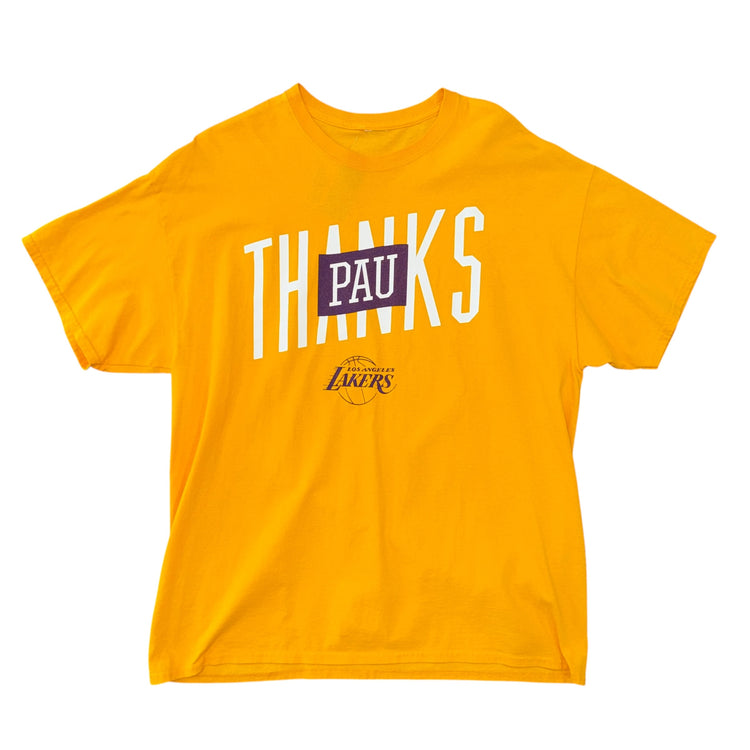 Los Angeles Lakers " Thanks Pau" Tee Sz XL
