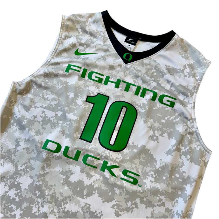 Nike 00’s Dri Fit Fighting Ducks Digital Camo Jersey Sz XL