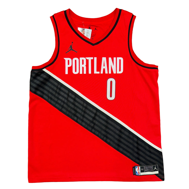 Jordan Portland Trail Blazers Damian Lillard Statement Jersey Sz XL