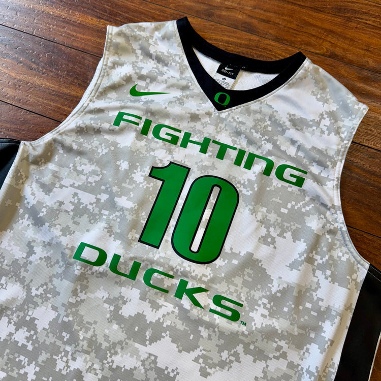 Nike 00’s Dri Fit Fighting Ducks Digital Camo Jersey Sz XL