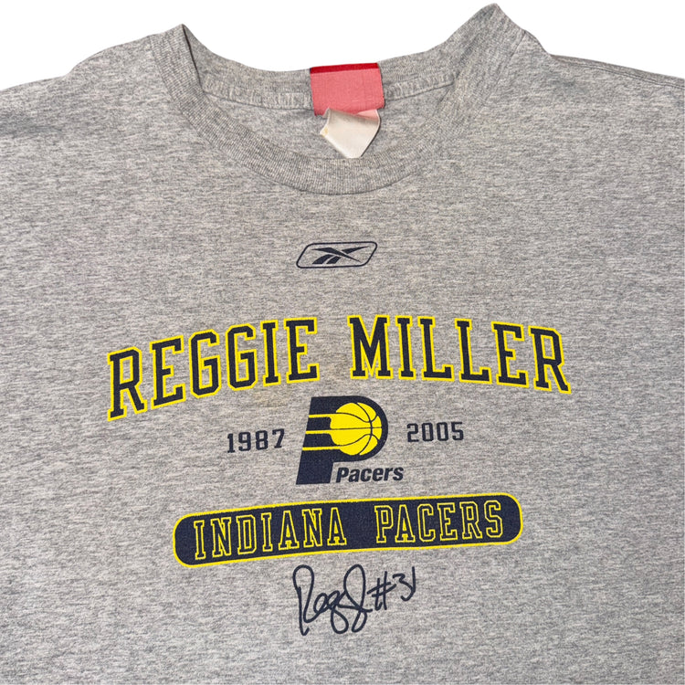 Reebok 00’s Indiana Pacers Reggie Miller Career Highlights tee Sz XL