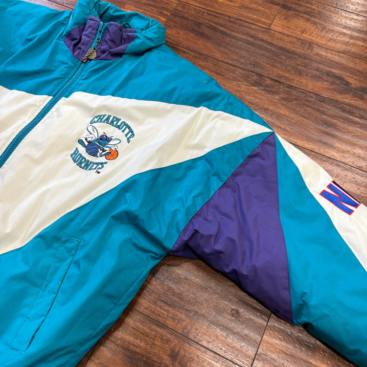 Pro Player 90's Charlotte Hornets Puffer Jacket Sz M