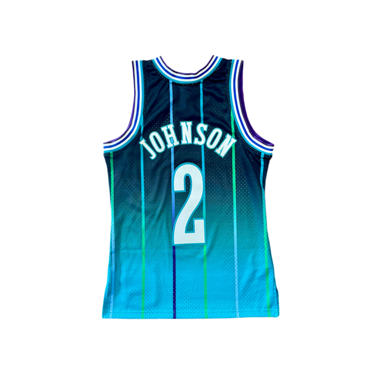 NWT Mitchell & Ness Charlotte Hornets Johnson Jersey Sz S