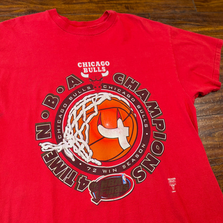 Delta Chicago Bulls 72-10 4X Champs Tee Sz XL
