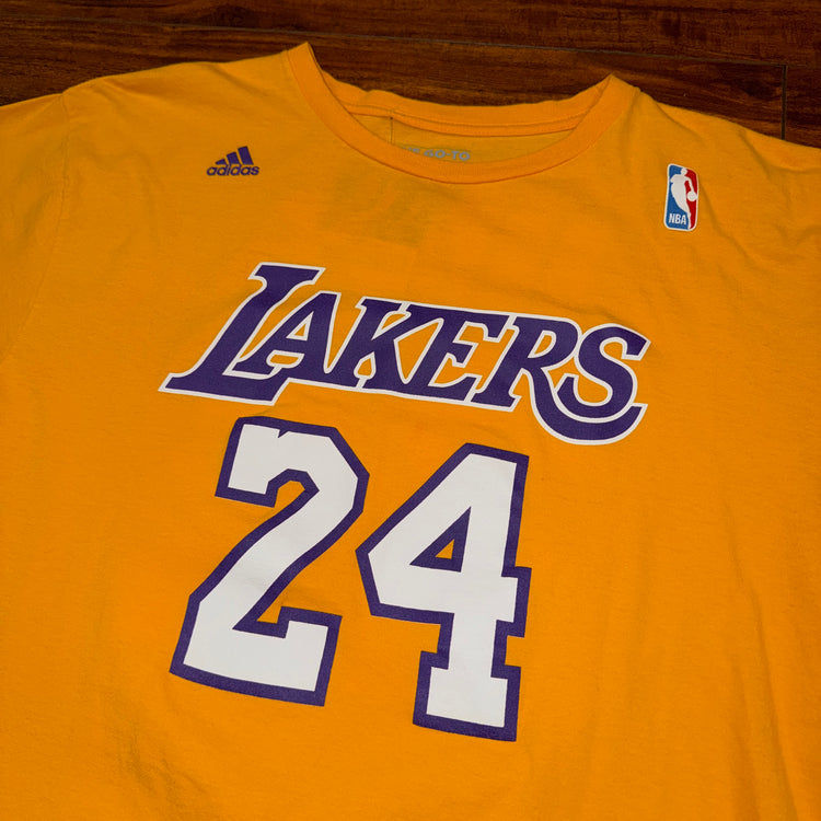 Adidas Los Angeles Lakers #24 Kobe Bryant Tee Sz XL