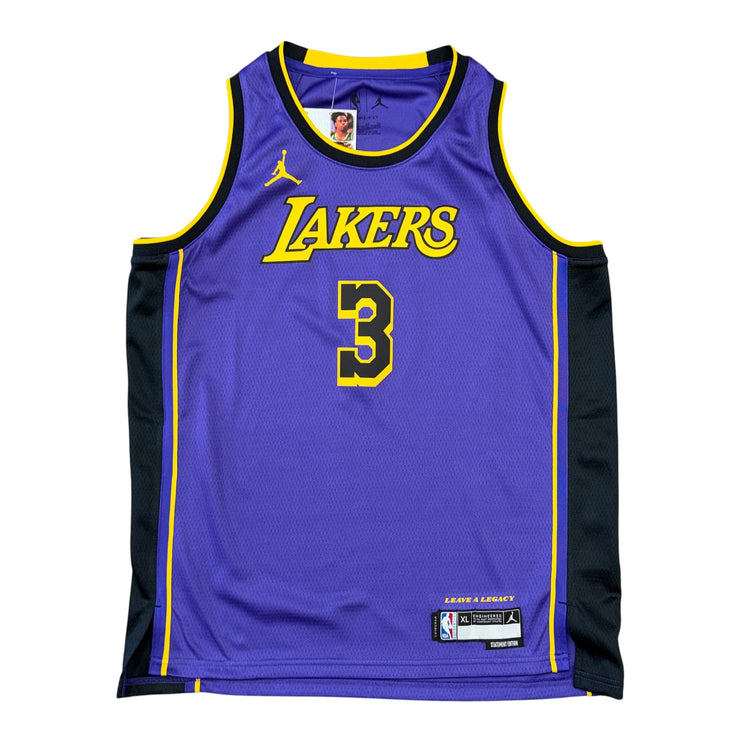 Jordan Swingman 2022-24 Statement Edition Los Angeles Lakers Anthony Davis Jersey Sz YXL