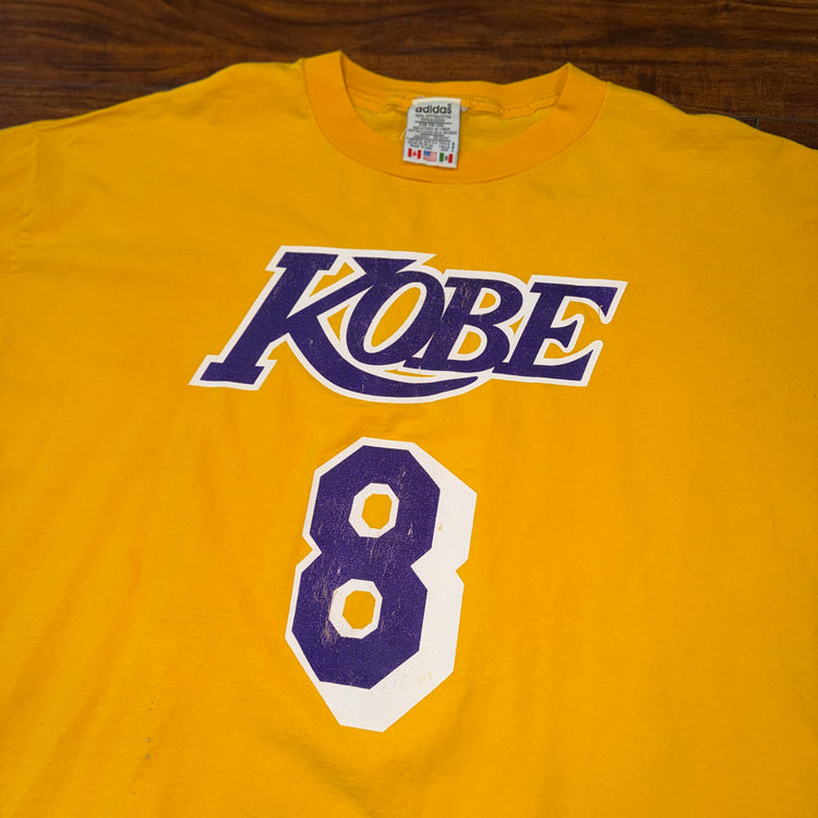 Adidas 2001 Los Angeles Lakers Kobe Bryant #8 Tee Sz M