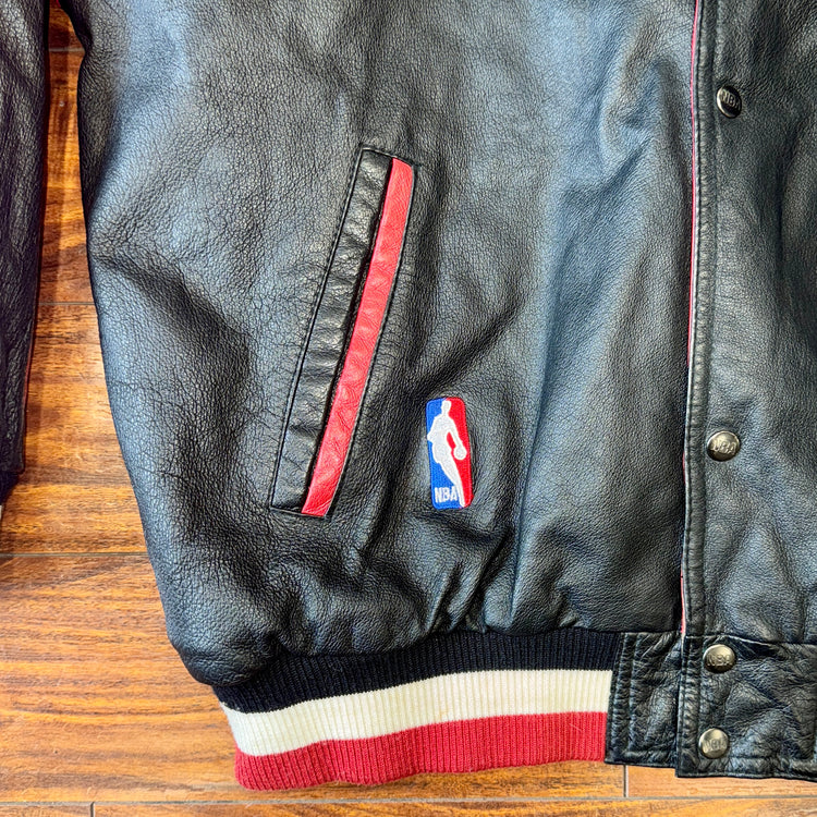 Pro Player Portland Trail Blazers Leather Jacket Sz L