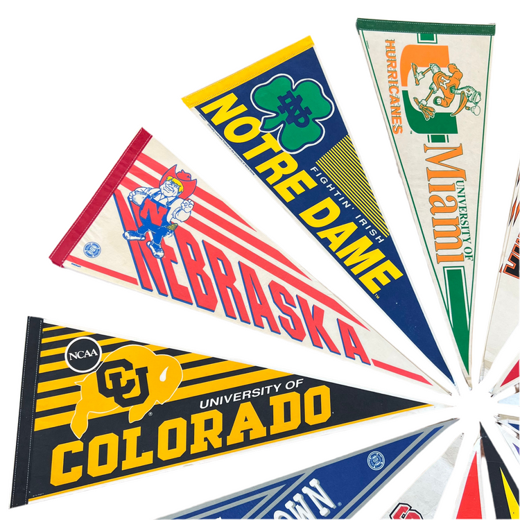 80’s NCAA College Pennants