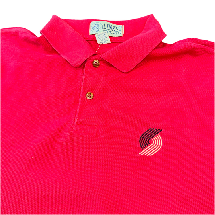Portland Trail Blazers Red Polo Sz L