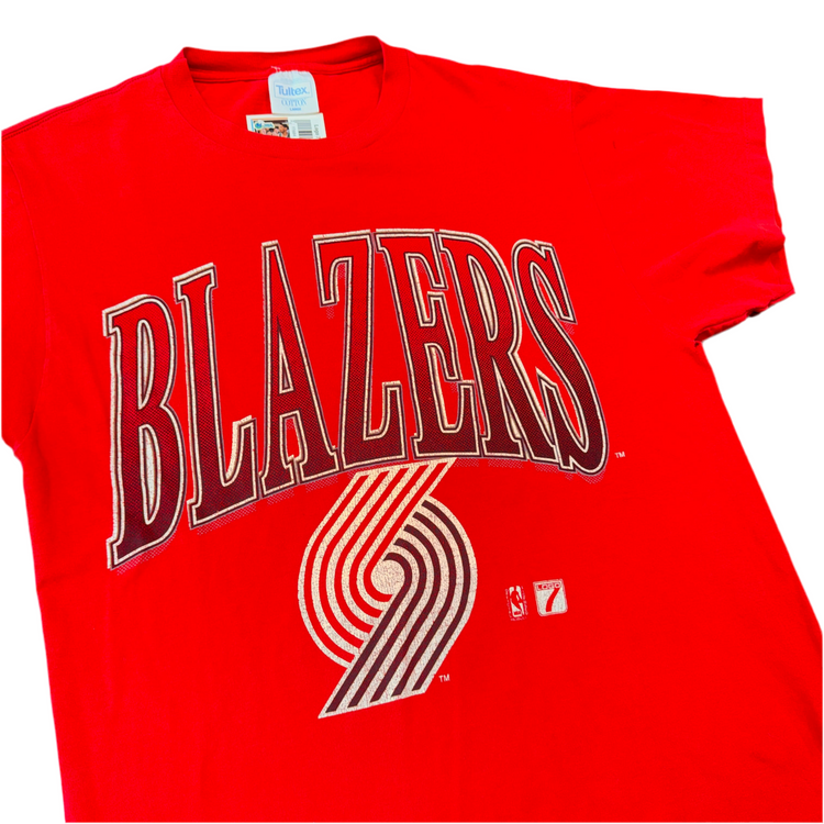 Logo 7 Portland Trail Blazers Red Tee Sz L