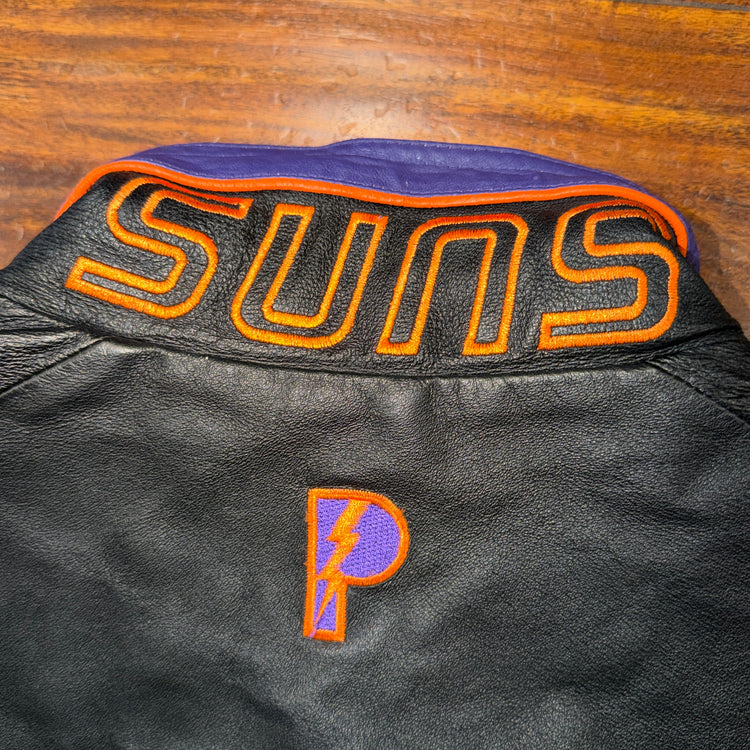 Pro Player Phoenix Suns Leather Jacket Sz XL