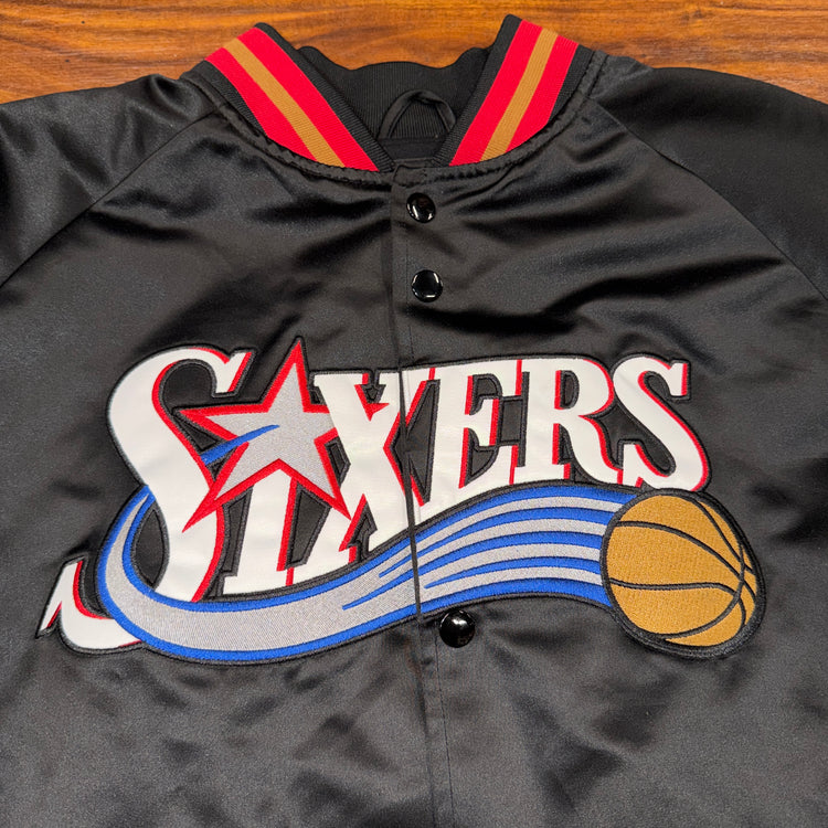 Mitchell & Ness Philadelphia 76ers Satin Jacket Sz M