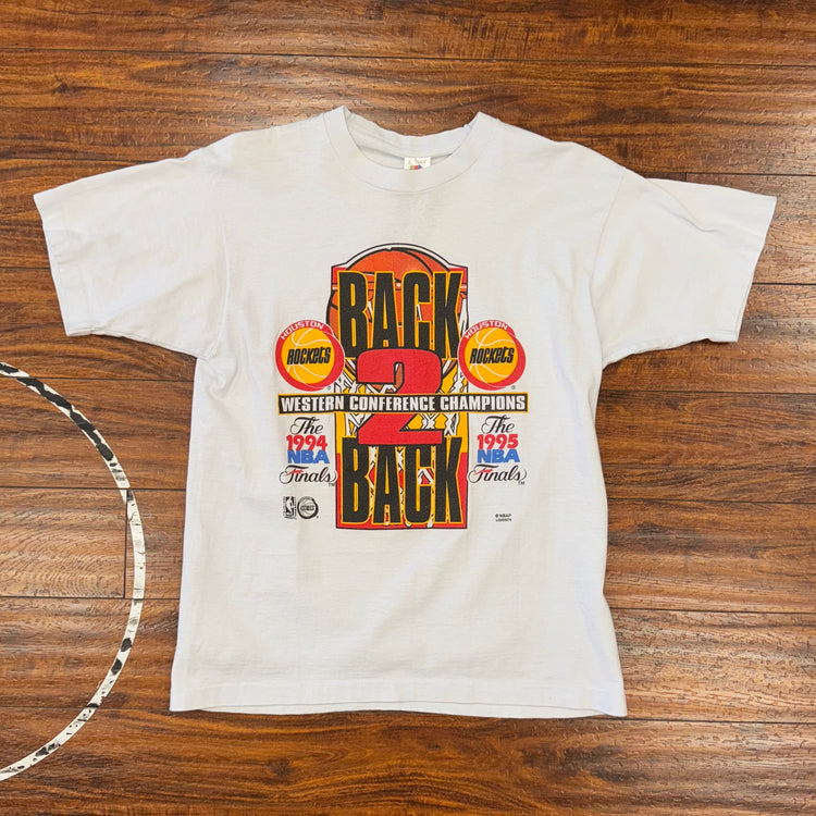 1995 Finals Houston Rockets Tee Sz L