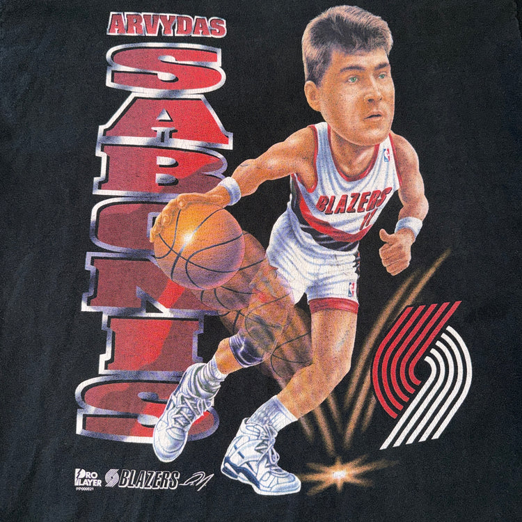 Pro Player 90’s Portland Trail Blazers Arvydas Sabonis Tee Sz 2X