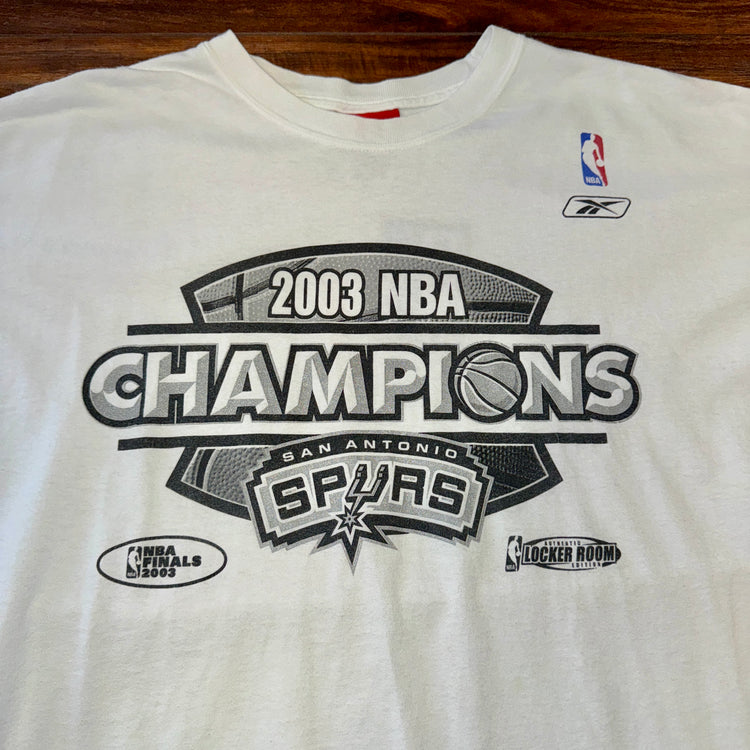 Reebok 2003 San Antonio Spurs NBA Champions Tee Sz XL