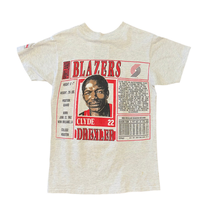 Nutmeg Portland Trail Blazers Clyde Drexler Tee Sz M