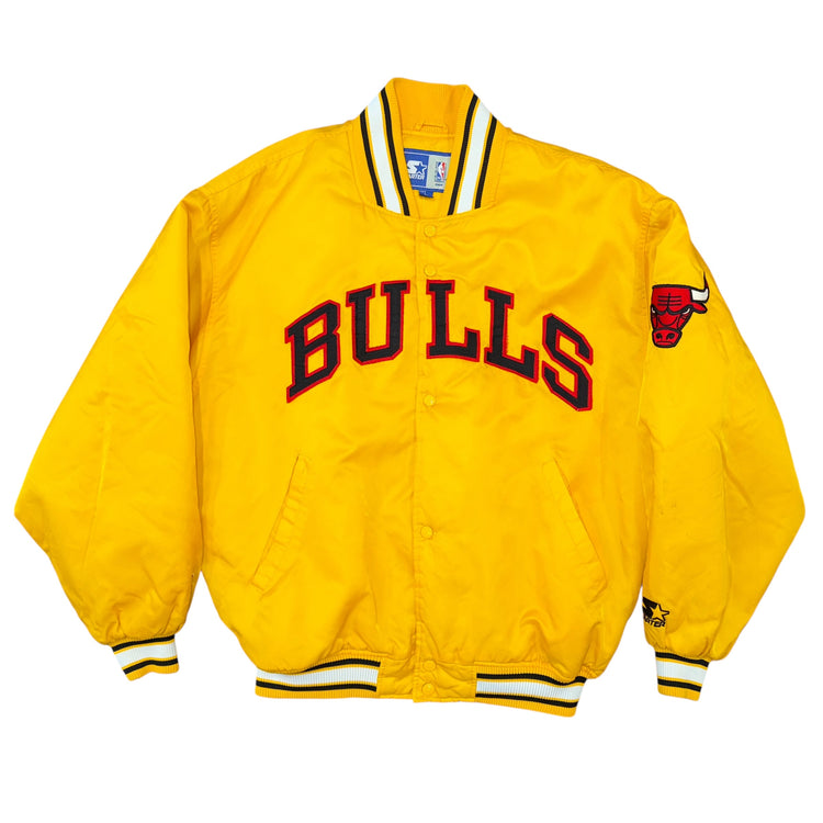 Starter Rare Golden Chicago Bulls Satin Sz L