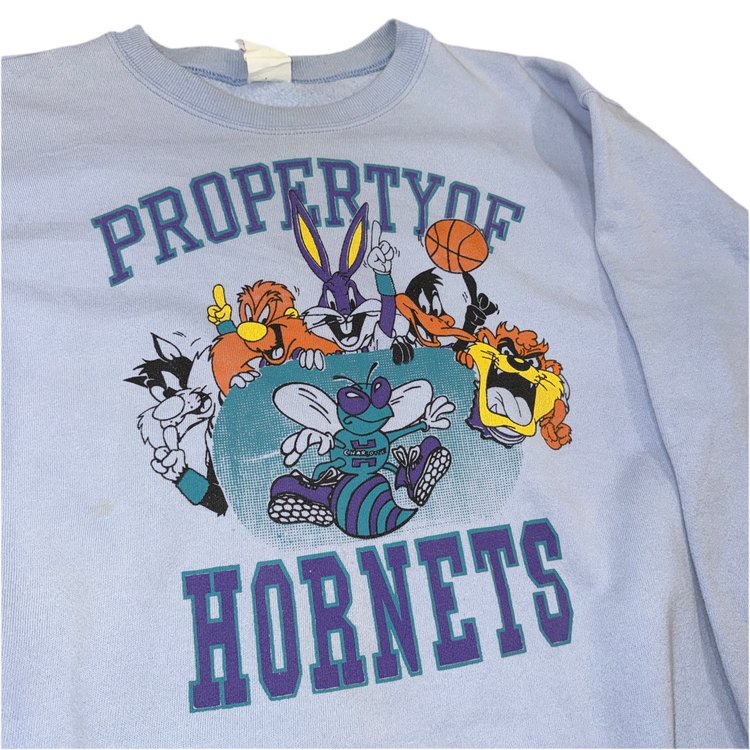 90's Looney Tunes Charlotte Hornets Crew Sz M