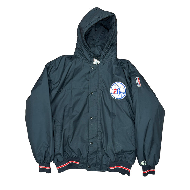 Starter Philadelphia 76ers Puffer Jacket Sz XL