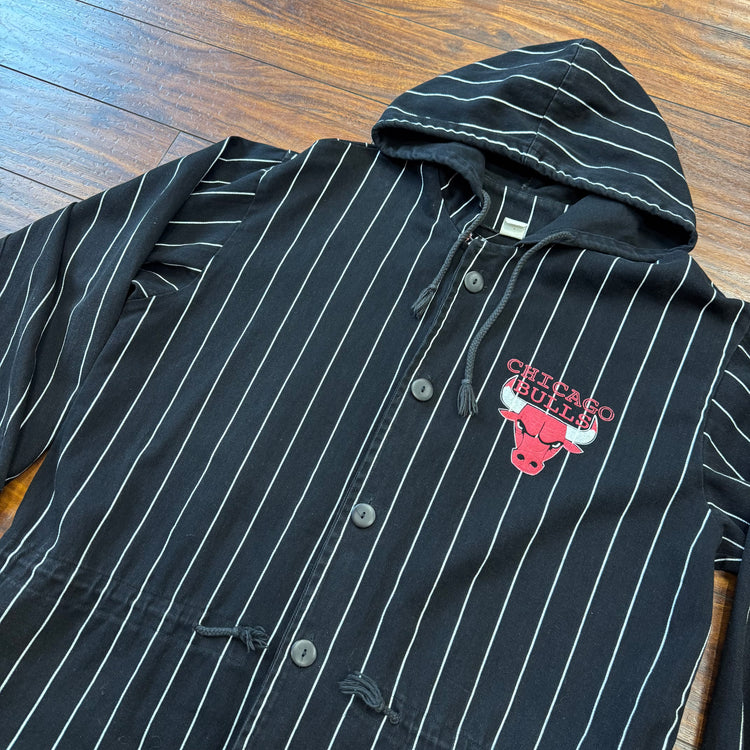 Bulls 90's Pinstripe Poncho Sz XL
