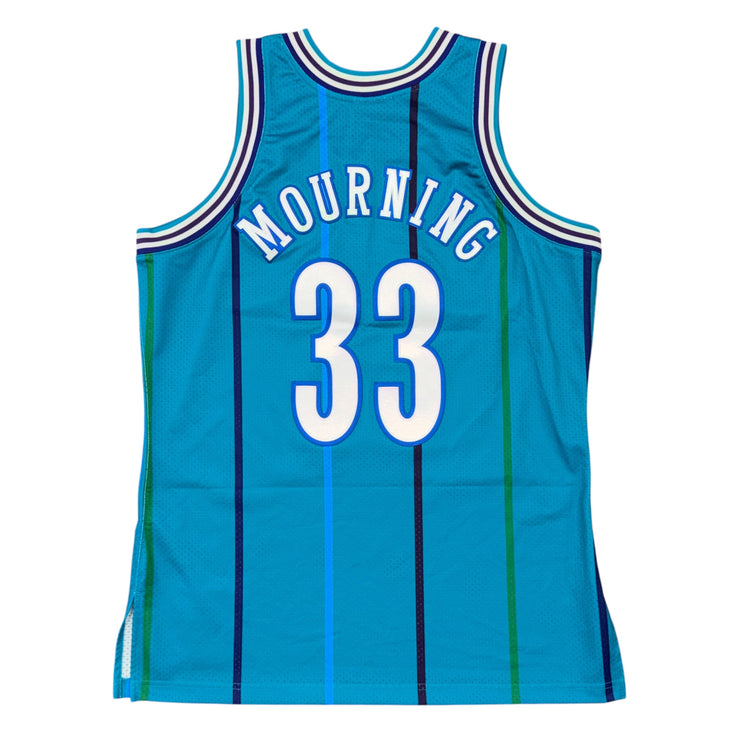 NWT Mitchell & Ness Authentic 1992-93 Charlotte Hornets Alonzo Mourning Away Jersey Sz L