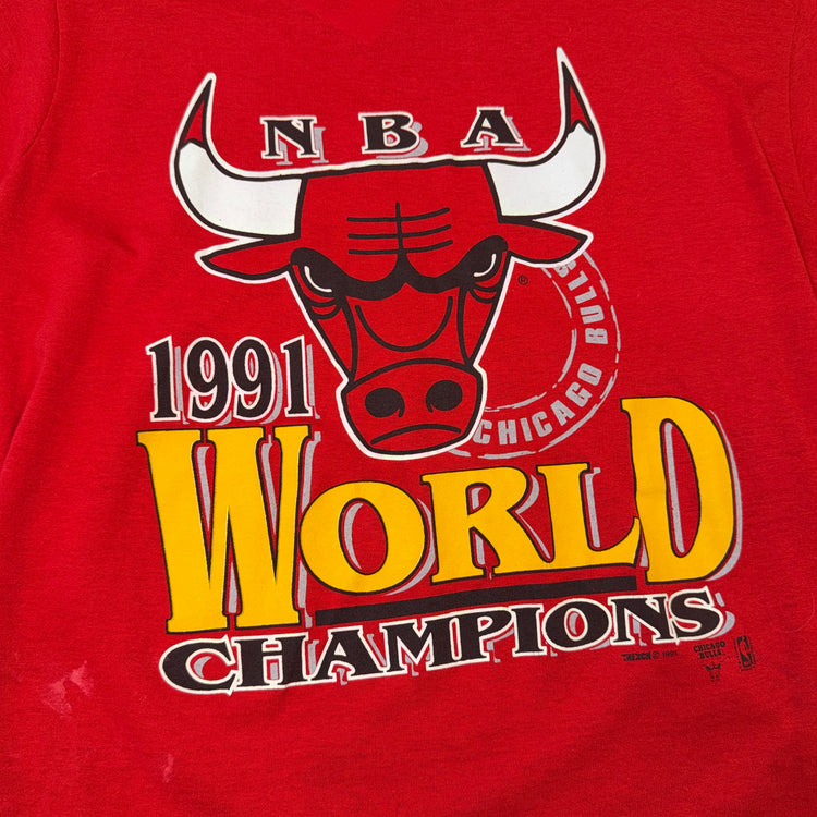 1991 Chicago Bulls Champions Tee Sz L