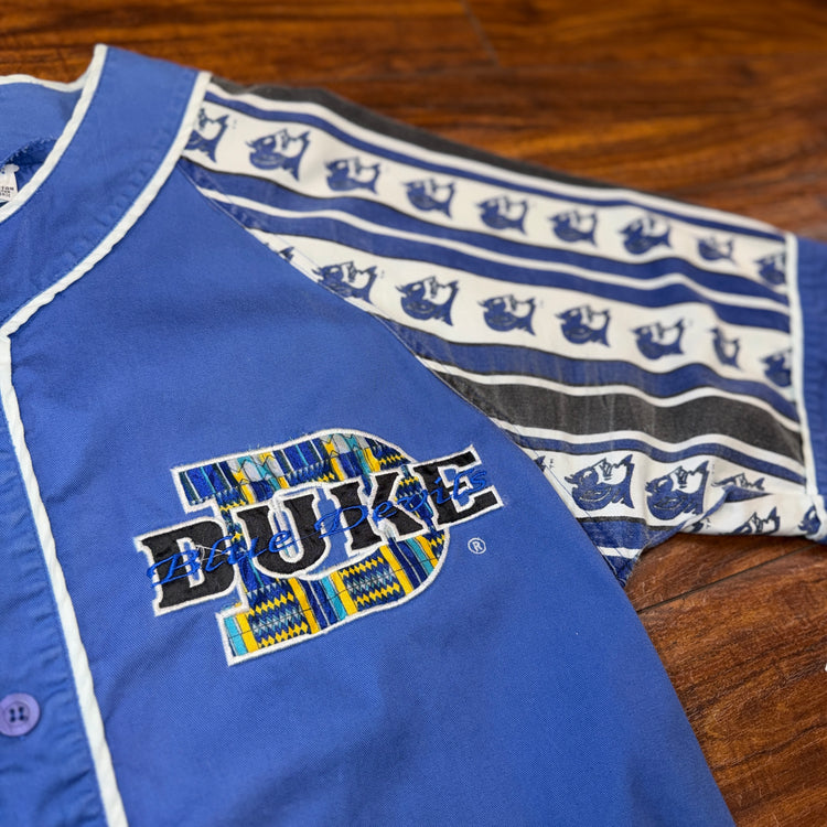 90's Duke Blue Devils Baseball Jersey Sz L