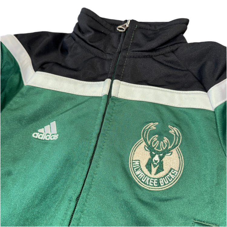 Adidas Youth Milwaukee Bucks Zip-Up Sz 3T