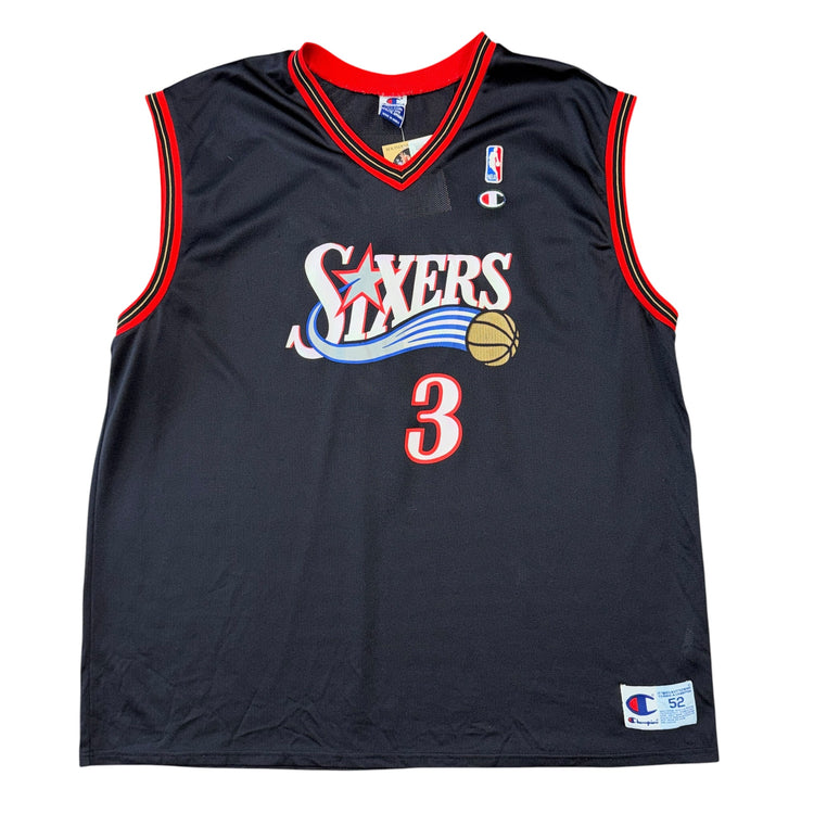Champion 90’s Philadelphia 76ers Allen Iverson Away Jersey Sz 2X