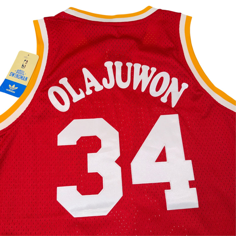 NWT Adidas Hardwood Classics 1994-95 Houston Rockets Hakeem Olajuwan Away Jersey