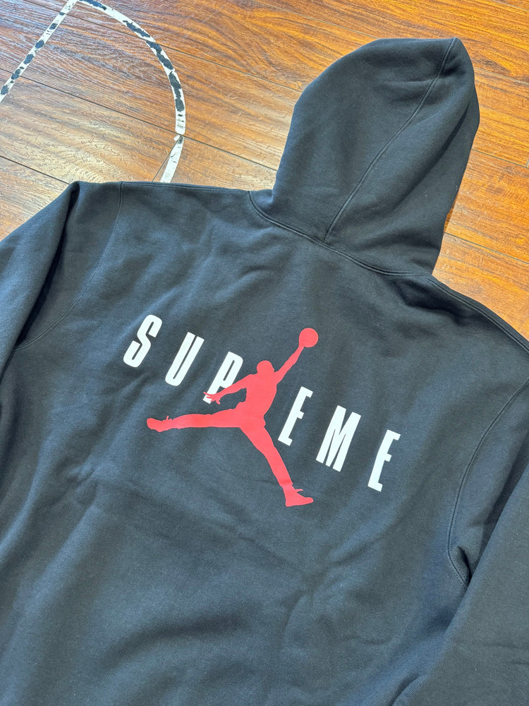 NWT Jordan X Supreme BLK Hoodie Sz L