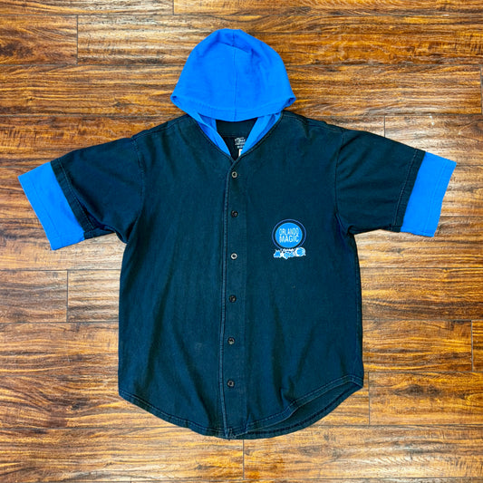 Front Row Orlando Magic Hooded Button Up Sz L