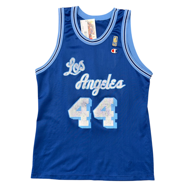 Champion 90’s NBA 50th Anniversary Los Angeles Lakers Jerry West M.L.P.S Jersey Sz L