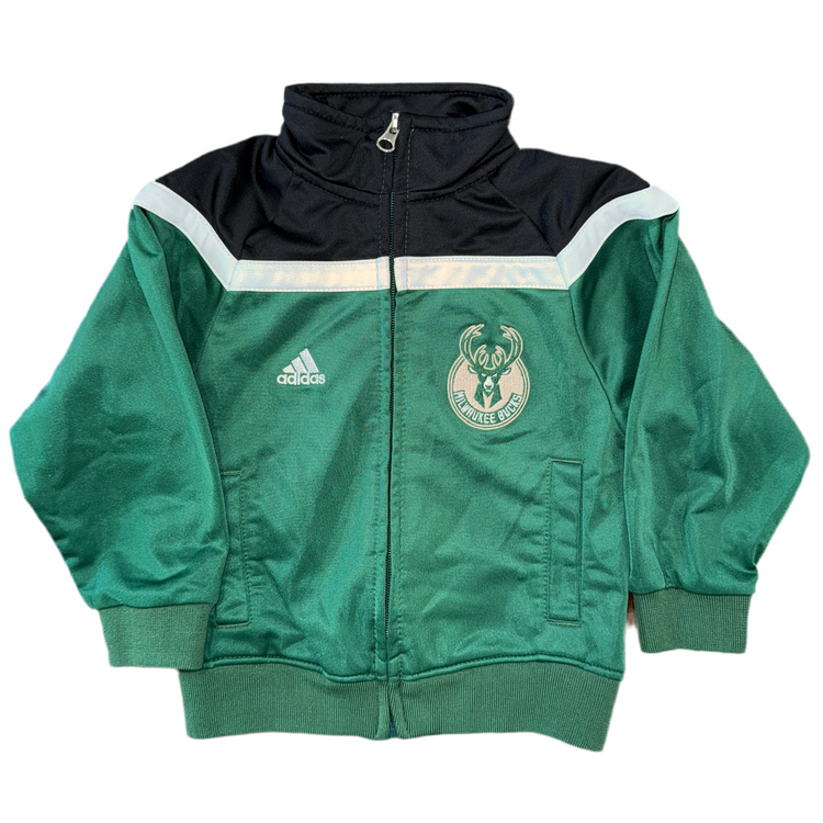 Adidas Youth Milwaukee Bucks Zip-Up Sz 3T
