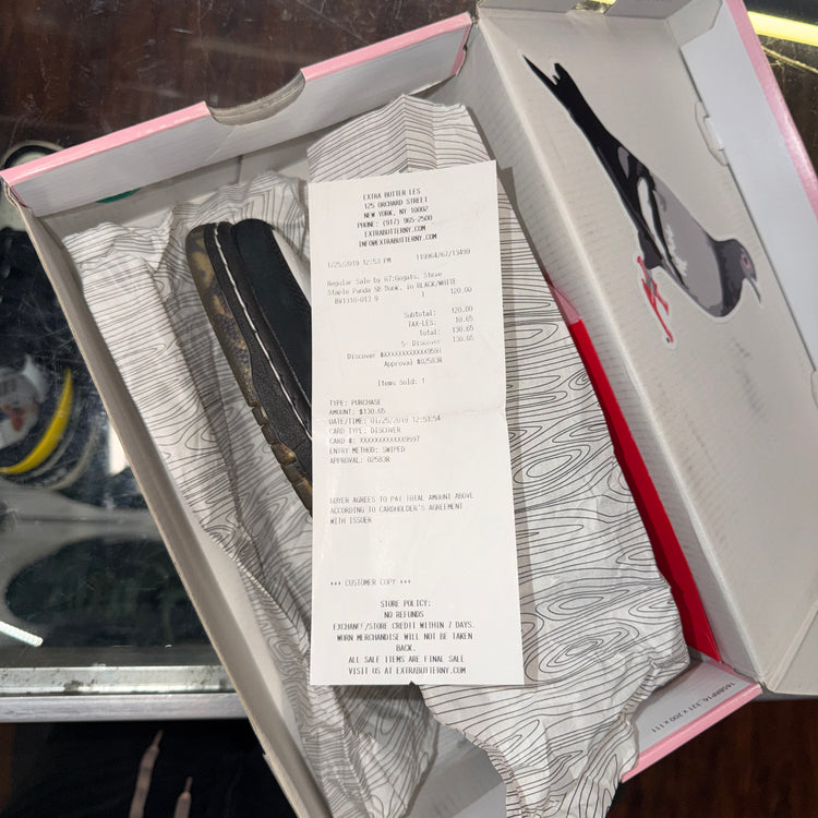 PREOWNED Signed Nike SB Dunk Low Jeff Staple Panda Pigeon Men’s 9