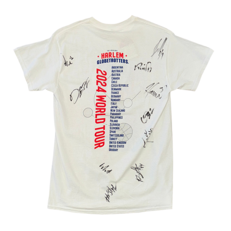 Signed 2024 Globetrotters Tee Sz XL