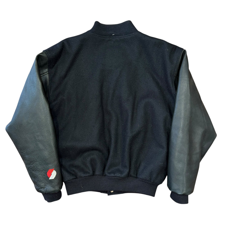 Golden Bear 90s Portland Trail Blazers Fleece/Leather Jacket Sz M