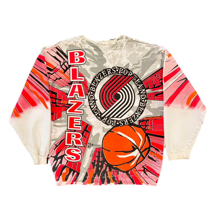 Pure Portland Trail Blazers All-Over Print Crewneck Sz XL