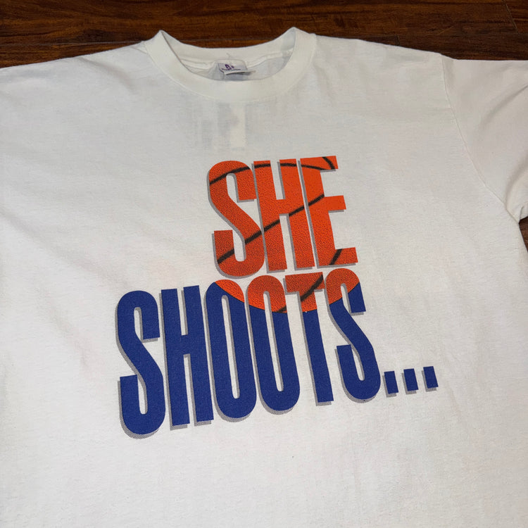 ABL "She Shoot, She Scores" Tee Sz XL