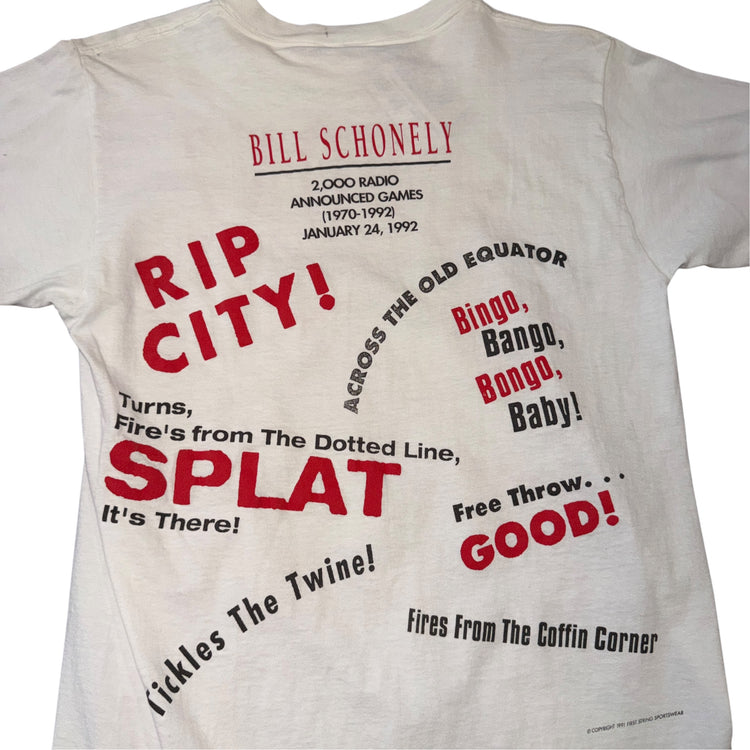Oneita Rip City Schonz Knows Hoops Tee Sz L