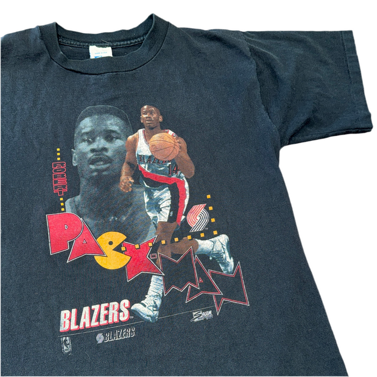 1992 Portland Trail Blazers PACMAN Tee Sz YL
