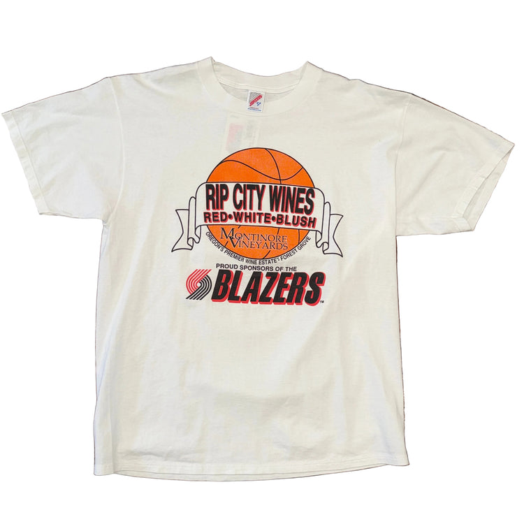 Jerzees 90’s Portland Trail Blazers Rip City Wines Tee Sz XL
