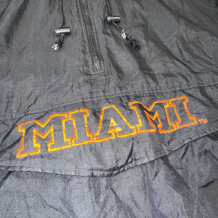 Starter Miami Hurricanes Puffer Jacket Sz M