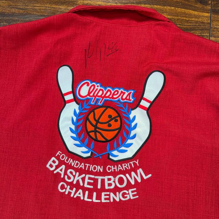 00’s Signed Los Angeles Clipper Nation Bowling Shirt Sz XL