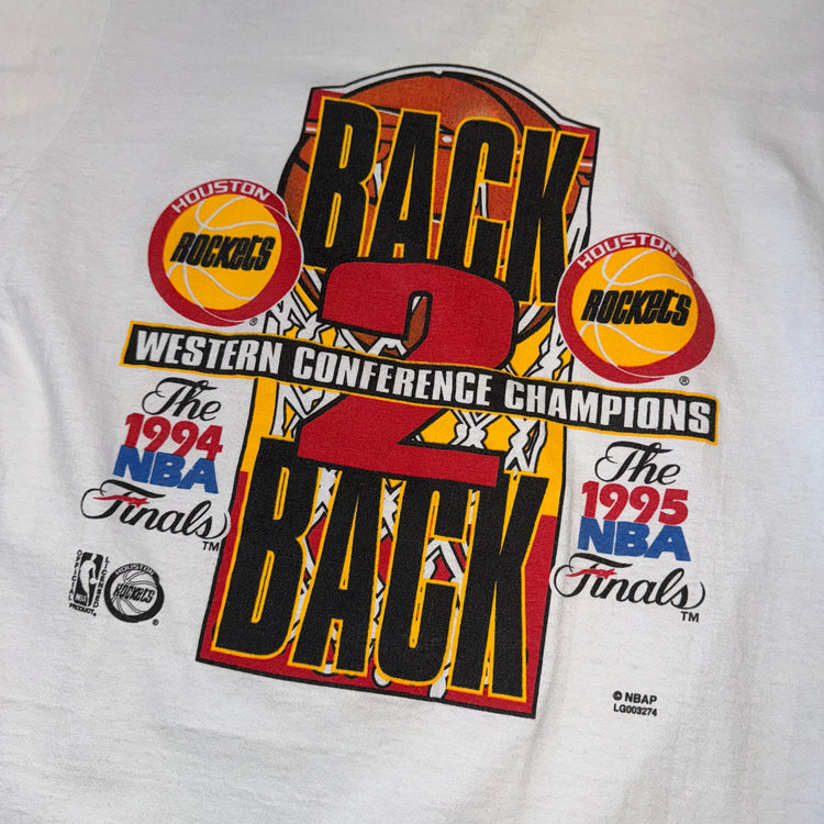 1995 Finals Houston Rockets Tee Sz L