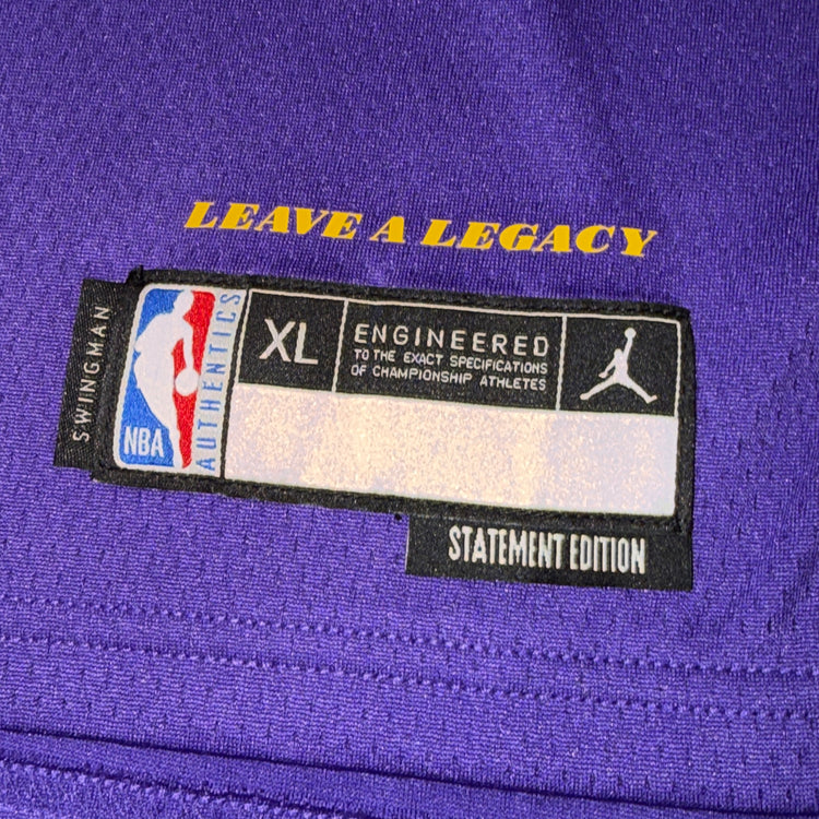 Jordan Swingman 2022-24 Statement Edition Los Angeles Lakers Anthony Davis Jersey Sz YXL