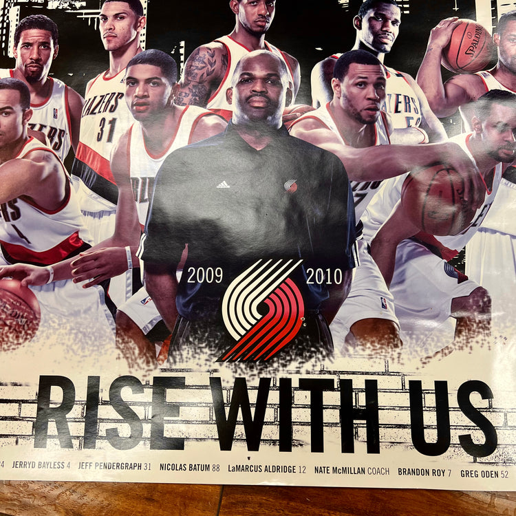 Blazers 2009-10 Rise With Us Roster Poster