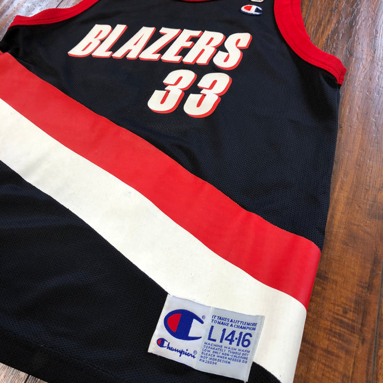 Champion 1999-00 Portland Trail Blazers Scottie Pippen Black Jersey Size Youth L