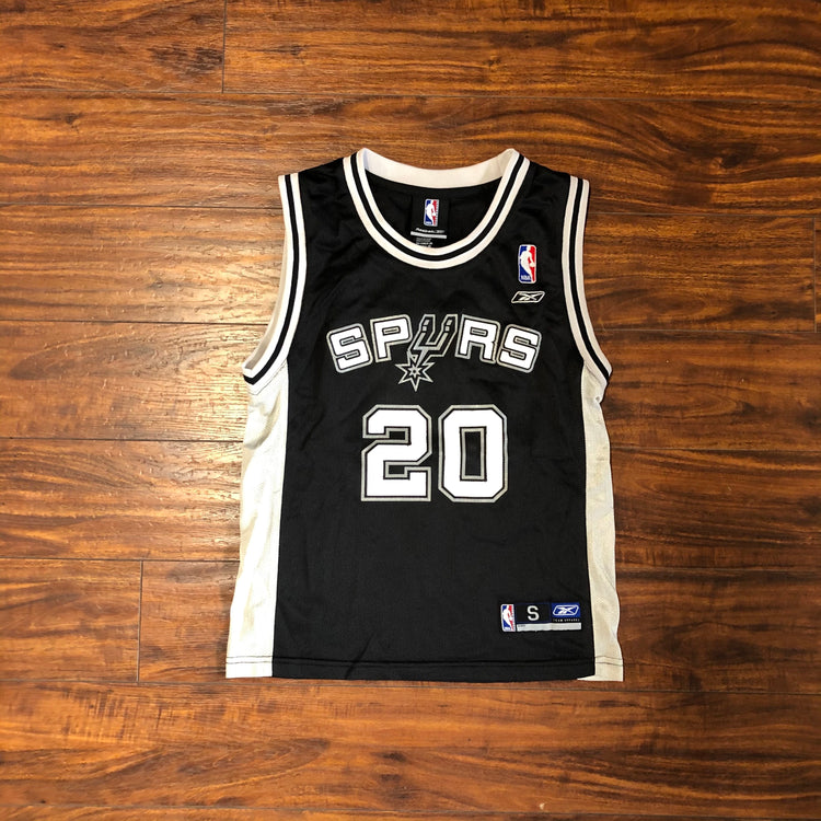Reebok 00s Spurs Manu Ginobili Black Jersey Youth S